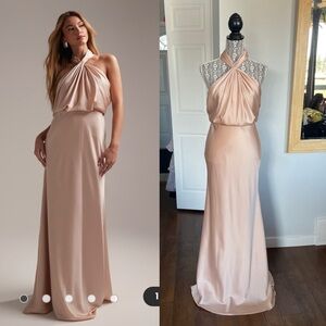 NWT ASOS Design Satin Halter Maxi Formal Gown Dress. Size 6. Medium.